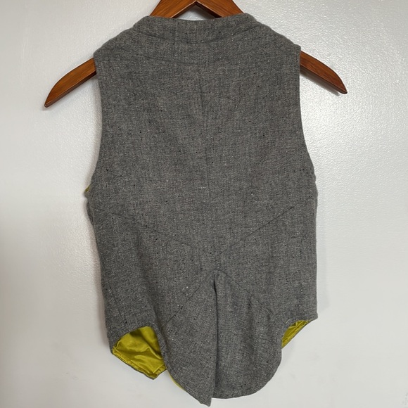 Zachariah Bryant heirloom wool vest with lime green silk lining in XS. - Picture 2 of 5
